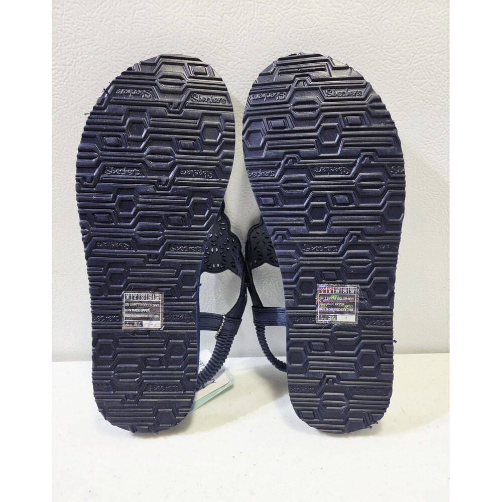 Skechers Women’s Sandals 9 Navy Cali Yoga Foam NEW - Picture 6 of 7